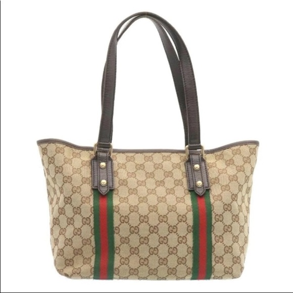 Sherry line Gucci handbag tote GG - Picture 12 of 14